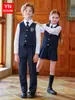 Disfraces de actuación para niños, uniformes de coro estilo preppy, uniformes de escuela primaria, uniformes de jardín de infantes, camisas de manga larga, conjuntos de ropa formal