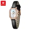 Oulishi Nuevo Reloj Rectangular en Forma de Barril Simple Temperamento Reloj de Cuarzo Exquisito Comercio Exterior Reloj para Dama Reloj para Mujer