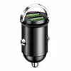 Carregador de Carro Super Rápido com Aba Mini Metalico para Carros Apple e Huawei e Celulares com Alta Potência