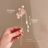 Presilha Rosa Doce e Delicada para Meninas, Presilha Estilo Chinês Hanfu com Toque de Luxo, Acessório de Cabelo para Penteados Presos