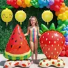 Globos Coloridos de Verano Amazon - Globos de Sandía, Fresa y Limón Extra Grandes de Pie para Fiestas de Cumpleaños y Barbacoas