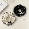 Nuevas Gomas para el Cabello de Lunares con Lazo y Acabado de Alta Gama, Diadema de Encaje a Cuadros, Accesorio Elástico para Cola de Caballo para Mujeres al por Mayor