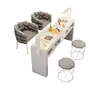 Mesa y Silla Multifuncionales para Manicura, Oferta Especial, Estación de Manicura Individual/Doble Económica de Lujo, Diseño Cremoso de Moda Estilo Ins