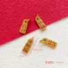 Colgante Pequeño Tridimensional Hueco Incrustado de Color Conservante Color Dorado Antiguo Accesorios Cuentas Espaciadoras Joyería Hecha a Mano DIY