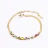 Pulseira de Aço Titânio Moda Europeia e Americana Transfronteiriça Pulseira de Trevo de Quatro Folhas Pulseira Feminina de Luxo Leve Sentido de Alto Padrão Pulseira Explosiva para Casais Pulseira