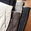 Calça Casual Masculina de Linho 100% Fina para o Verão 2024 Leve Respirável Solta