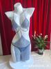 Plus size Sexy Lingerie Hot Drilling Perspectiva Cadeia Rede de Pesca Cinta Oca Pendurado Pescoço Terno de Três Pontos