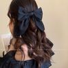 Elegante y elegante horquilla para el pelo con lazo grande y resorte, con clip para la parte superior de la cola de caballo, estilo retro de alta calidad para niña.