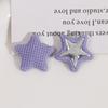 Fresco macaron cor tecido de malha bonito cinco-pontiaguda estrela botão acessórios de cabelo broche DIY jóias acessórios atacado