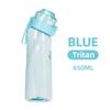 Copo com Aroma Popular Transfronteiriço Anel de Aroma Esmeralda 650ml Garrafa de Água para Esportes ao Ar Livre Sem Açúcar Sem Calorias Copo Frutado com Canudo