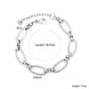Pulsera Gruesa de Acero Inoxidable Minimalista de Lujo Ligero Europea y Americana con Diseño Creativo de Cadena de Metal 18K para Mujer