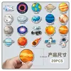20 Piezas Imanes de Refrigerador Magnéticos Suaves Originales del Espacio Planetas Espaciales Sistema Solar Luna Cognición Astronómica Pegatinas Magnéticas Impermeables