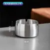 Cenicero de Acero Inoxidable para Uso Comercial en Cafés Internet, Hoteles, Salas de Estar en Casa, Salas de Billar, Salas de Ajedrez y Cartas, Flores de Seda Grabadas, Ver Detalles