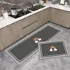 Alfombra de Piso para Cocina Diatomeas Barro Absorción de Agua Absorción de Aceite Antideslizante Resistente a la Suciedad Doméstica Borrable y Sin Lavado Alfombrilla Suave para Pies