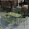 Cadeira de Lazer de Ferro Forjado para Exterior, Conjunto Simples de Mesa e Cadeiras para Jardim de Pátio e Loja de Chá com Leite, Mesa Impermeável para Exterior de Café