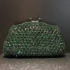 Bolsa de mão para jantar de metal oco com diamantes incrustados à mão transfronteiriça Nova bolsa de mão com diamantes completos estilo europeu e americano Nova bolsa de mão