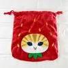 Bolsa de felpa estilo japonés linda para monedas con cordón bolsa portátil para guardar toallas sanitarias accesorio JK bolso cruzado pequeño simple