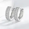 Brincos de argola de diamante estilo coreano femininos, moda requintada, elegante, zircônia geométrica, fivela de orelha, acessórios de orelha de celebridades da internet, da moda