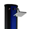 Ducha solar de 35L con soporte plateado anti-UV, ducha solar con válvula de interruptor, flor de piscina