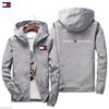 Chaqueta cruzada para hombre, moda de primavera y otoño, cárdigan holgado con cremallera, chaqueta de marca de moda, chaqueta con capucha informal para todo tipo de combinaciones
