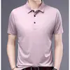 Camiseta de Manga Corta de Verano para Hombres Jóvenes y de Edad Media, Color Sólido Casual Diaria Delgada Camisa Polo, Top para Hombre, Camiseta de Manga Media