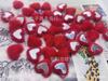 Lana de visón de imitación hebilla de bolsa de tela con forma de corazón de durazno hebilla de joyería de amor accesorios de joyería DIY