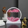Ornamentos de Pintura de Areia Movediça 3D, Pintura de Paisagem, Obra de Arte Ampulheta, Pintura Decorativa para Mesa de Escritório e Sala de Estar, Presente de Aniversário Criativo
