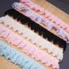 Poliéster Encaje Plisado Gasa Doble Capa Cinta de Encaje DIY Pinza para el Cabello Vestido de Muñeca Zapatos Sombreros Falda Ropa Accesorios
