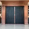 Puerta de Pantalla Plegable con Malla de Diamante, Antirrobo, Anti-Ratón, División de Aleación de Aluminio, Puerta de Pantalla Deslizante Invisible, Ventana de Pantalla de Acero Retráctil a Prueba de Mosquitos