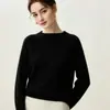 Fio Herbalife! Suéter de Cashmere Levemente Luxuoso Feminino Gola Redonda Ombro Raglã Solto Tricô Suave Fofo Novo Estilo