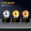 Trofeo de Billar Bola Ocho Trofeo de Cristal Competición China de Snooker Trofeo Metálico de Billar Hecho a Medida Grabado Personalizado