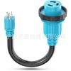 Enchufe eléctrico de hueso de perro con bloqueo giratorio macho NEMA 5-15P a hembra L5-30R