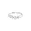 928 K-Style Ins Nicho Accesible Diseño de Lujo Versátil Plata Brillante Cepillada Anillo Abierto Plata de Ley S925 Femenina Textura