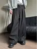 Pantalones de Pierna Ancha Fluidos de Diseño de Nicho Tridimensional Desestructurados Unisex Rectos Casuales Sueltos Versátiles de Moda de Longitud Completa