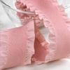 Saia Escovada Pele de Veado Fita Coreana Vestido de Noiva Fita Acessórios de Cabelo Material DIY Fita Ondulada Borda Brilhante Dupla