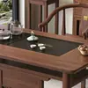 Mesa de té de madera maciza de nogal, mesa de té de estilo chino nuevo, mesa de té para preparación de té Gongfu, sala de estar, balcón, oficina, tetera integrada