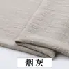 Tela de algodón lino de bambú lisa artística ligera tela de ropa de algodón lino textura de algodón lino de bambú estilo chino tela plisada