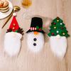 Nuevo juego de decoraciones navideñas transfronterizas para botellas de vino, adorno de astas para árbol de Navidad para personas mayores, juego de vino sin barba, funda para vino
