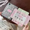 Funda protectora para tablet iPad air 8/7/6 pastel de retazos rosa adecuada para Pro 11/13 a prueba de caídas 10/11