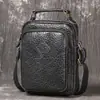 Nuevo Maletín de Cuero Genuino para Hombre de Comercio Exterior Capa Superior Piel de Vaca Bolso Cruzado Casual para Viaje Bolso de Hombro Versátil y de Moda