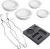 Crisol de Cuarzo para Fundir 0.1-10kg, Crisol Pequeño, Resistente a Altas Temperaturas, para Fundir Cobre, Aluminio, Oro y Plata, Juego de Herramientas de Orfebrería
