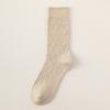 Nuevos Calcetines de Cachemira para Mujer Otoño e Invierno Patrón Oscuro Media Pantorrilla Estilo Coreano Versátiles Calcetines de Pelo Largo Fábrica de Zhuji Exportación Transfronteriza