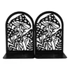 Estantería de escritorio de metal gruesa con patrón floral lindo para almacenamiento de libros, clip para libros estilo papelería, soporte para libros de escritorio transfronterizo de Amazon