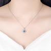 Jingdong Tmall Moda Felicidade Quatro folhas Trevo Colar Pingente Set Mulheres All-match Brincos Diamante Azul Romântico Folha Grass Bracelet
