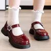 Sapatos Pequenos de Couro para Meninas 2026 Primavera/Outono Novo Estilo Infantil Solado Macio Confortáveis Sapatos de Performance Princesa Sapatos Individuais Crianças Maiores Estilo Escolar