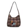 Bolso bandolera a cuadros para mujer, nuevo estilo 2024, mochila de viaje de gran capacidad a la moda, bolso de mano multifuncional para todo tipo de ocasiones.