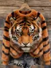 Nueva estación independiente transfronteriza Amazon estampado digital gato animal polar sudadera de cuello redondo para mujer para otoño e invierno