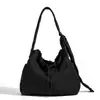 Bolsa de Gran Capacidad, Estilo Japonés de Nicho, Bolsa de Nylon Estilo Perezoso, Bolso Cruzado de Hombro Único, Bolso Tote de Color Sólido a la Moda Casual