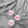 Simulação de 3 rosas arranjo de flores de casamento fileira de flores decoração de interiores para casa flor falsa hotel floral suave comércio exterior