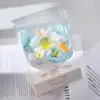 Buquê de Flores Cerâmicas Caixa Transparente de PVC Lembrança para o Festival Qixi Presente para o Dia dos Professores para Namorada Esposa Professor Ornamento Criativo para Mesa